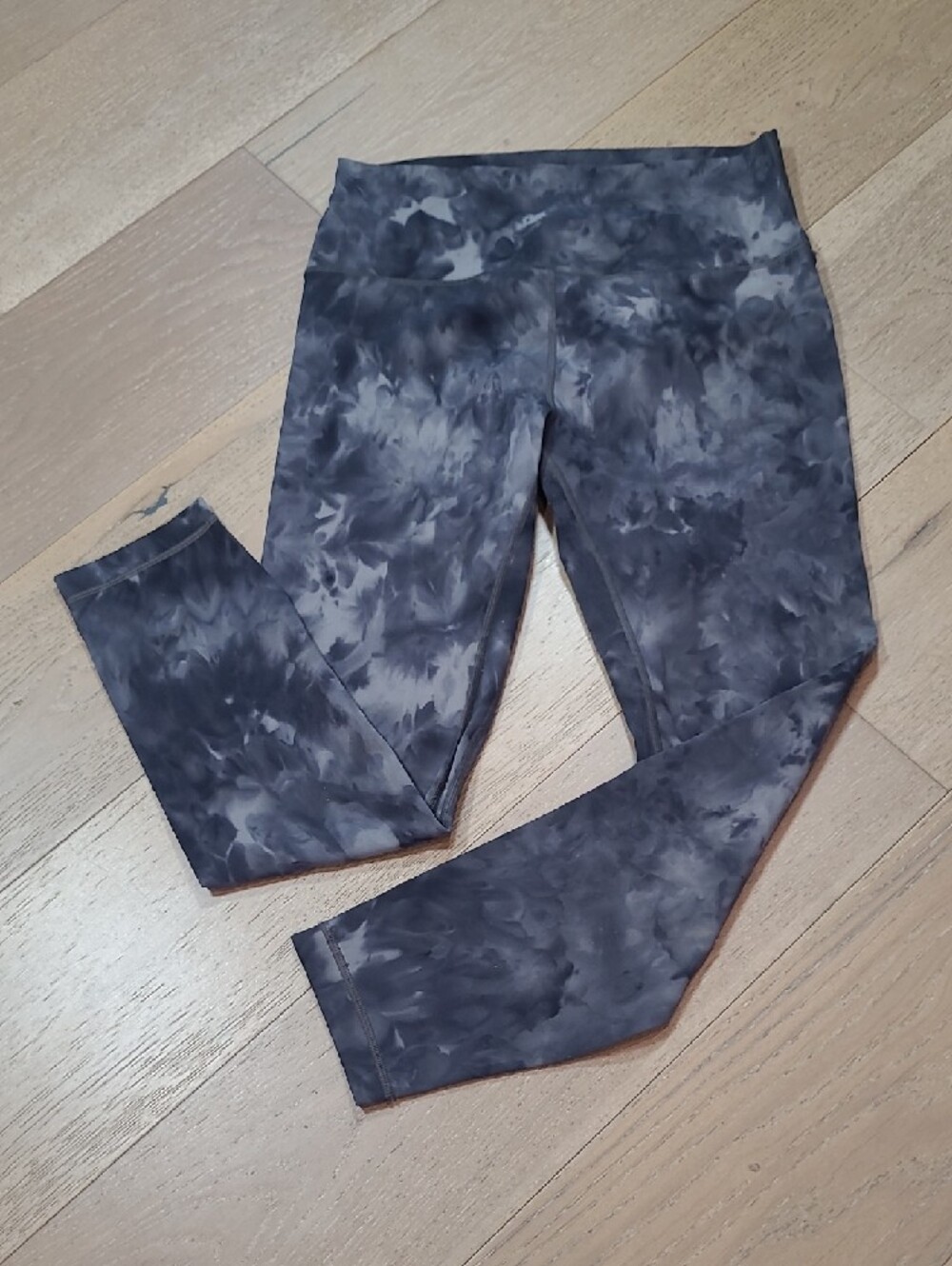 EUC HeyNuts Pure&Plain Workout Pro 7/8 Leggings Women's sz XL Black/Grey Active